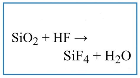 Image result for HF SiO2