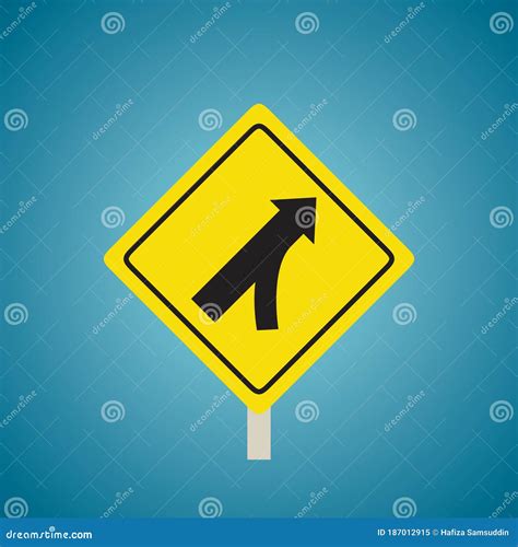 Merging Traffic Sign. Vector Illustration Decorative Design Stock ...