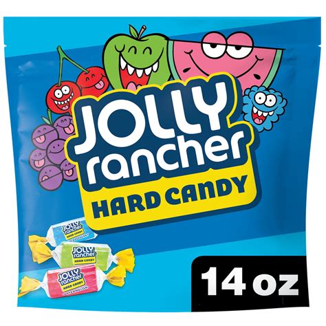 Jolly Rancher Assorted Fruit Flavored Hard Candy, Resealable Bag 14 oz ...