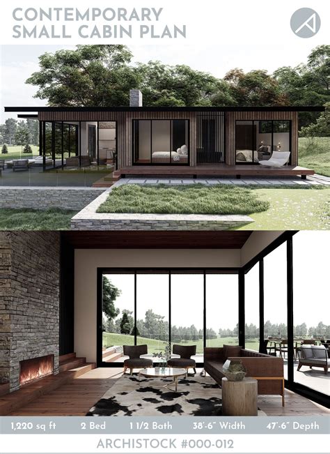 Contemporary cabin house plan 2 bedroom 1200 sq ft – Artofit