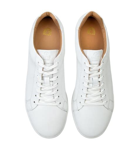 Bohrium Clean White Leather Sneakers | Bared Footwear