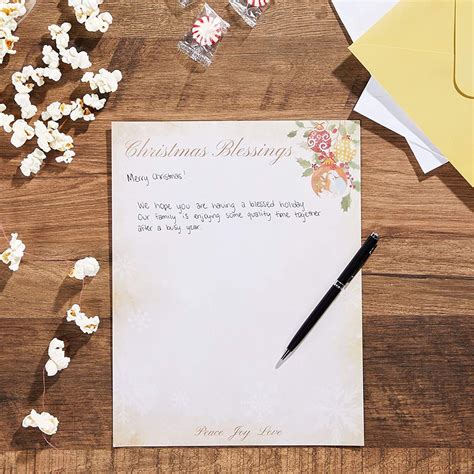 Buy 96 Sheet Christmas Blessing Stationary Paper, Writing Letter ...