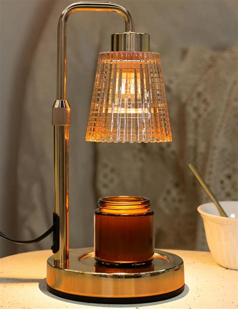 Amazon.com: Gold Candle Warmer Lamp with 24h Cycle Timer, Dimmable Wax ...