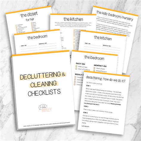 Image result for Decluttering Checklist Free Printable