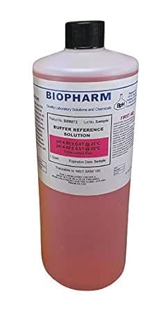 Biopharm pH Calibration Solution 1 Quart pH 4 Buffer NIST Traceable ...
