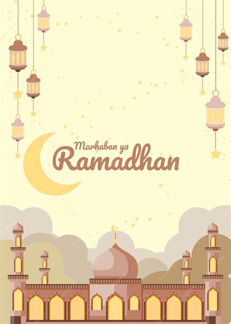 Eid al fitr poster with cream color design | Premium Vector
