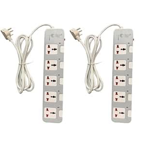 CLAIR TEK CT-650 Portable 6 Way Power Strip Individual Switch Power ...