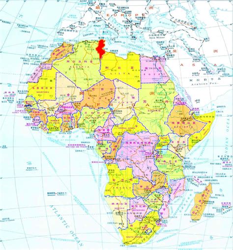 非洲地图中文版_非洲地图库