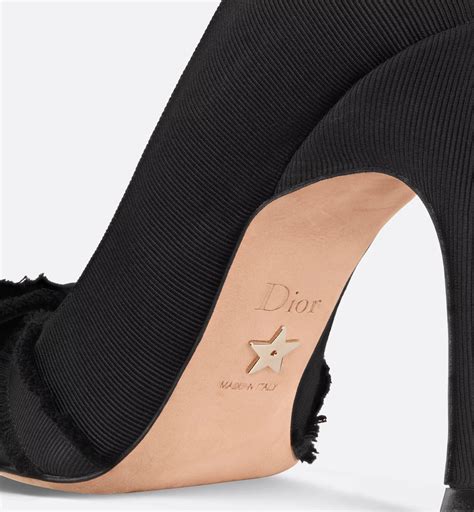 Décolleté Adiorable Gros-grain sfrangiato nero | DIOR