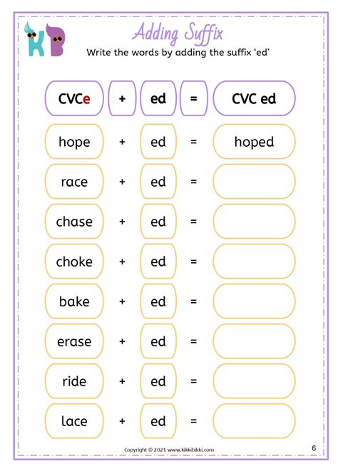 Adding Suffix-ed - Free Phonics Printable Worksheets