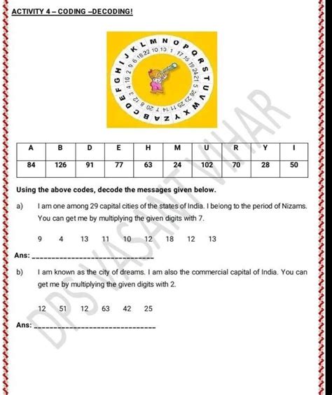 Q.4 A B D H M U 84 126 91 63 24 102 Using the above codes, decode the ...