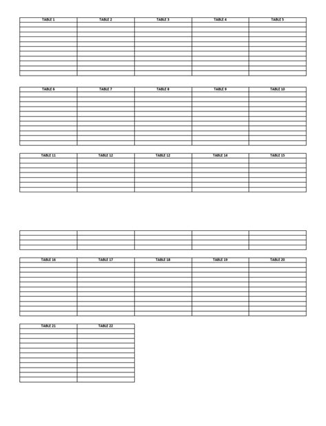 Image result for Sample Table Chart