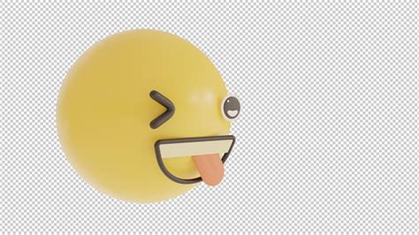Side view crazyemoji png | Premium PSD