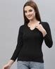 Buy Black Tops for Women by FRISKERS Online | Ajio.com