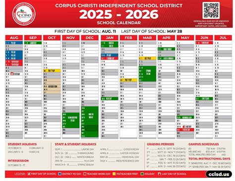 Corpus Christi ISD Calendar 2025-2026 | CCISD Texas
