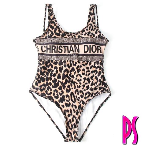 Christian Dior Designer Leopard One Piece Swimsuit