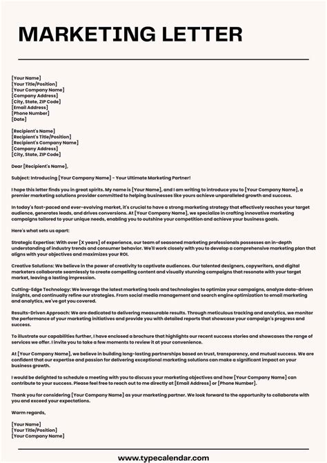 Top Marketing Letters