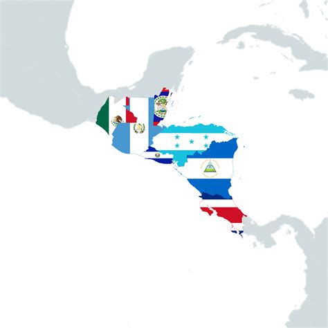 Central America Map And Flags at Leon Donovan blog