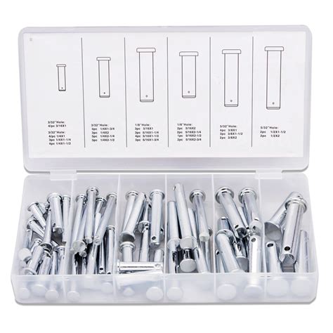 Neiko 50414a Clevis Pin Assortment Kit Steel Construction 3 32 ...