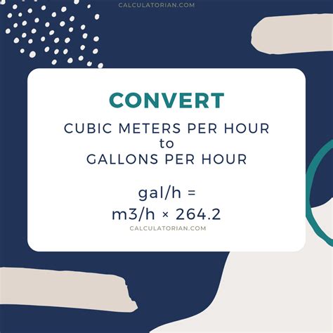 Convert From Cubic Meters Per Hour To Gallons Per Hour
