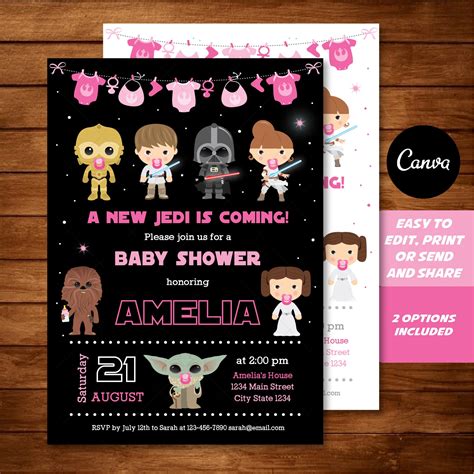 Start Wars Baby Shower Template