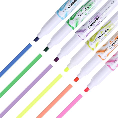 Cassarina Erasable Highlighters, 6 Pack, Highlighter Pens, Highlighters ...