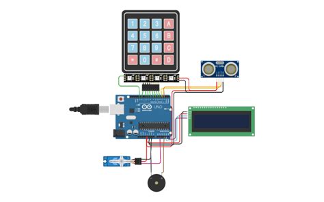 Image result for Password Door Lock Using Arduino Tinkercad