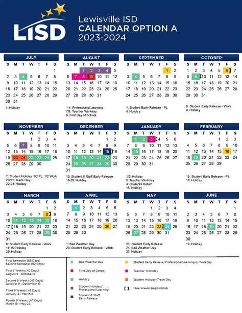 Lewisville Independent School District Calendar 2025-2026 - School ...