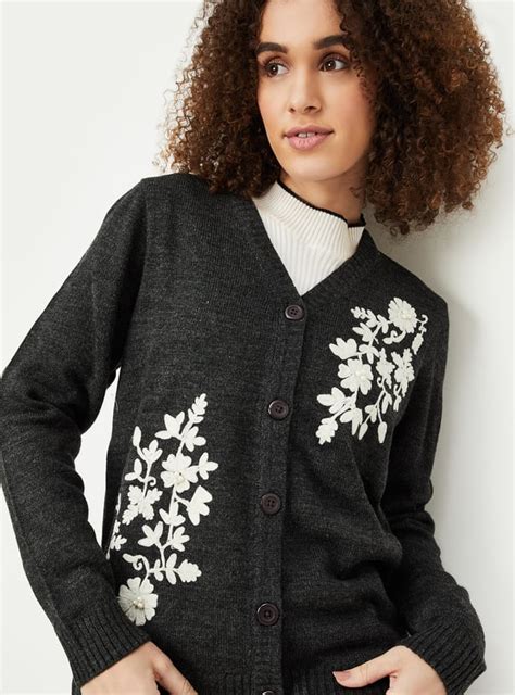 Buy Women Floral Embroidered Cardigan Online at just Rs. 1299.0 ...