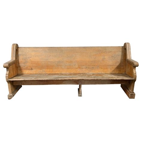 Vintage Carved Oak Church Pew at 1stDibs | vintage church pew, antique ...