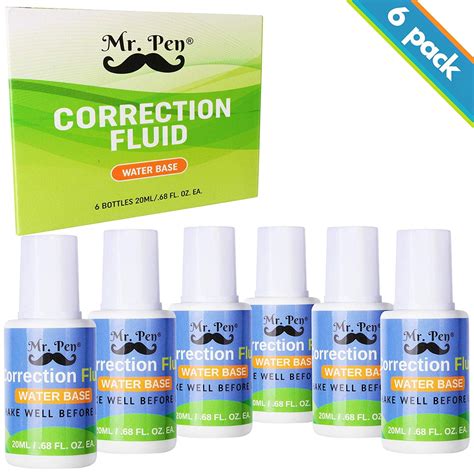 Buy Mr Pen- Correction Fluid, Pack of 6, Correction liquid White ...