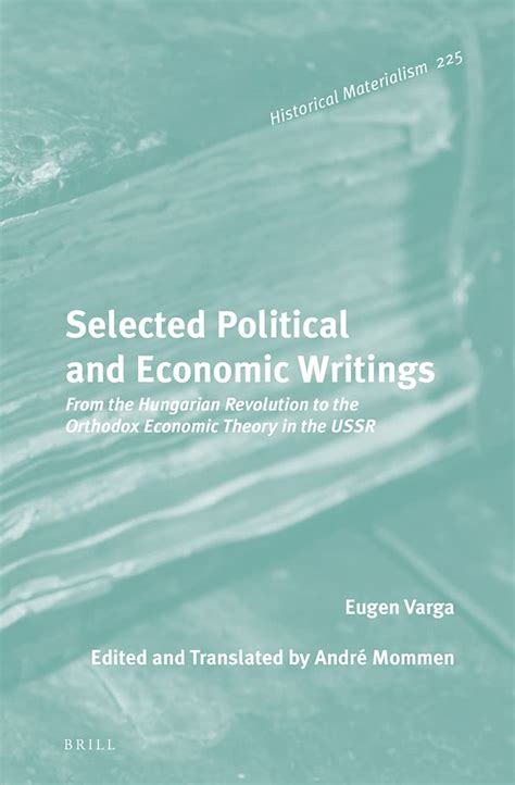Buy Selected Political and Economic Writings: From the Hungarian ...