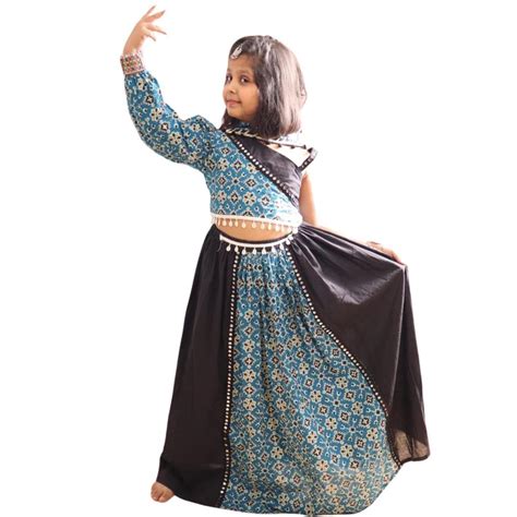 Buy Little Blessing Indian Ethnic Wear Lehenga In Patola Print Girls ...