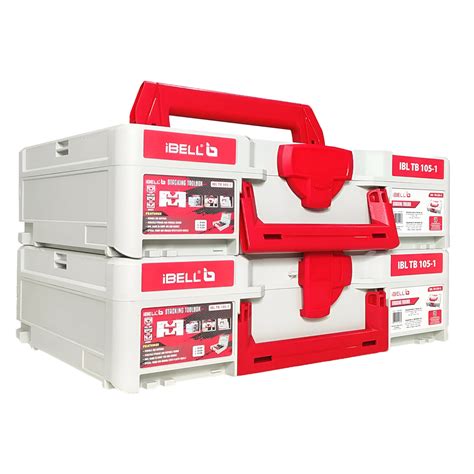iBELL TB105-1 Stacking Multifunctional Tool Storage Box, PC+ABS plasti ...