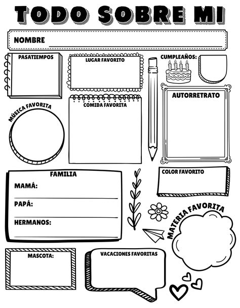 All About Me Worksheet In Spanish All About Me Spanish Worksheet|