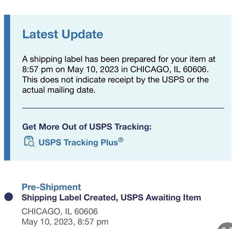 "Shipping Label Created, USPS Awaiting Item" Meaning - Package Corner
