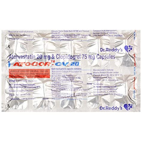 Atocor-CV 20mg - Strip of 10 Capsules : Amazon.in: Health & Personal Care