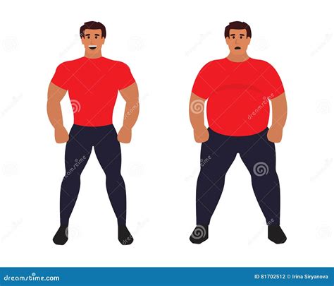 Fat And Slim Cartoon Vector | CartoonDealer.com #45777513