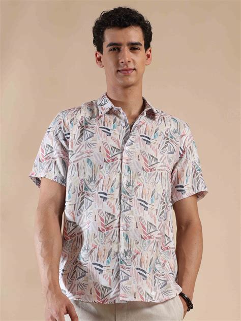 Shop Baby Pink Polyester Mens Cotton Casual Shirts Online