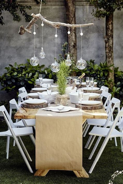 Image result for Rustic Christmas Table Setting Ideas for Outside