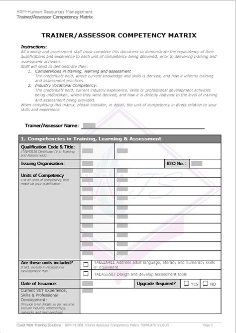 Image result for Trainer Competency Matrix