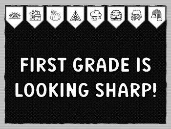 FIRST GRADE IS LOOKING SHARP! Hedgehog Bulletin Board Kit school ...
