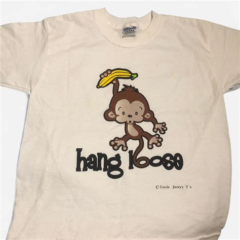 White Gildan monkey tee. Uncle Jerry T’s, please see... | Depop