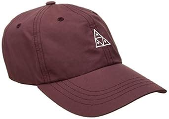 HUF Men's Trip Tri Curved Visor 6 Panel, Nautical Red, One Size ...