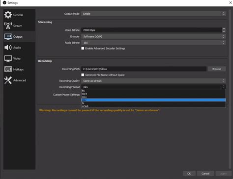 Image result for OBS File Format