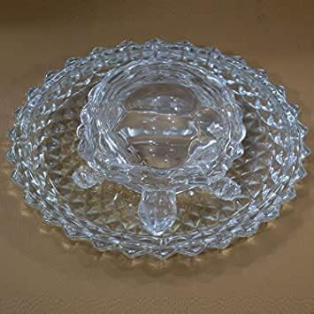 Buy MRC Glass Crystal Turtle Tortoise with Plate for Feng Shui and ...