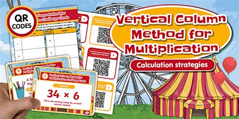 Vertical Column Method Challenge Cards with QR Codes