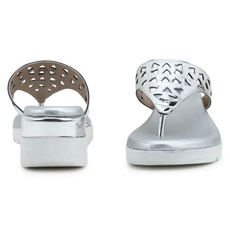 Silver Comfort Slip-On Wedges J90136 - Pepitoes