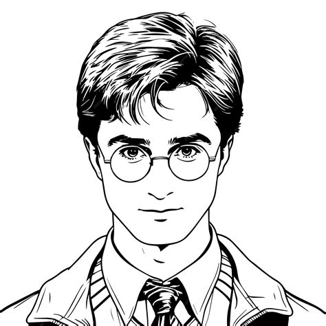 Harry Potter vector line art illustration | Premium AI-generated vector