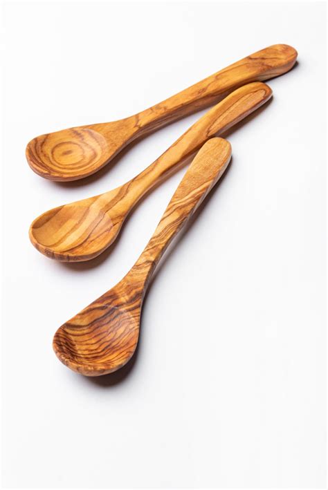 Amazon.com: MARGOUMY 3 Tiny Olive Wood Spoons,3.5 inches.3pcs mini ...